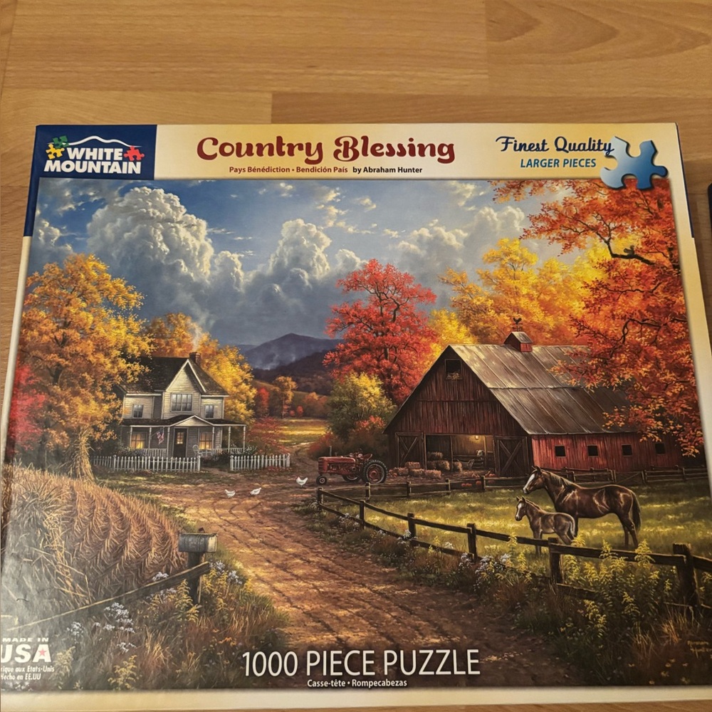 SOLD - White Mountain Country Blessing Puzzle - Autumn Colors